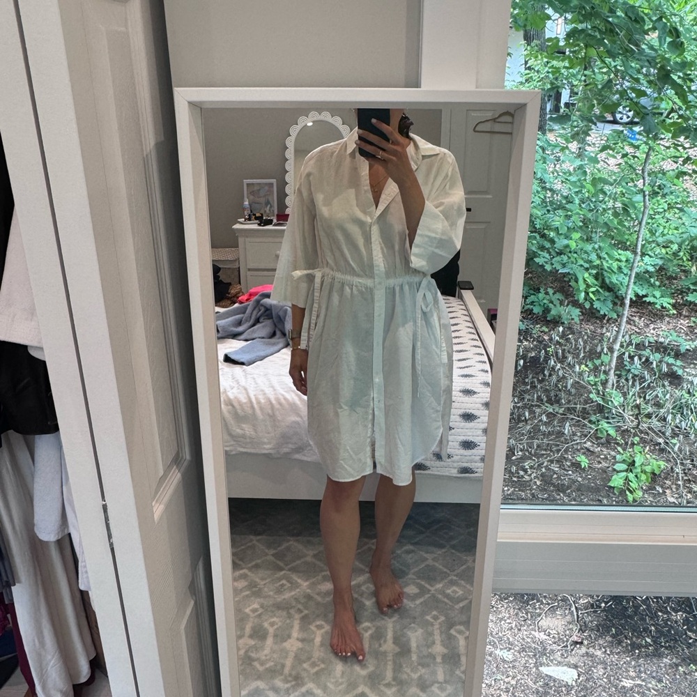 White Linen Cover Up